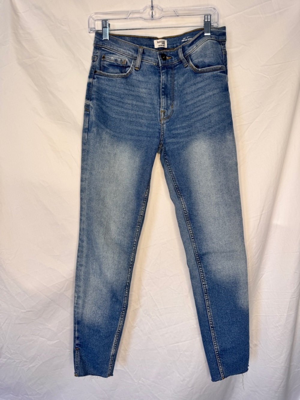 Kensie Jeans High-Rise Slim Jeans - Light Wash Blue